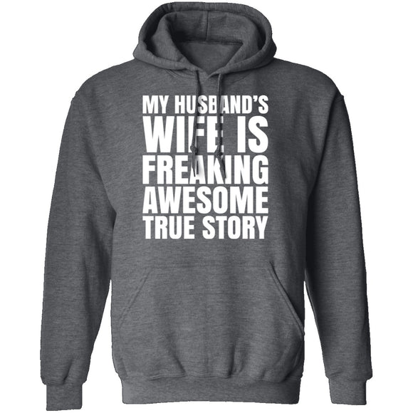 My Husband's Wife Is Awesome T-Shirt CustomCat