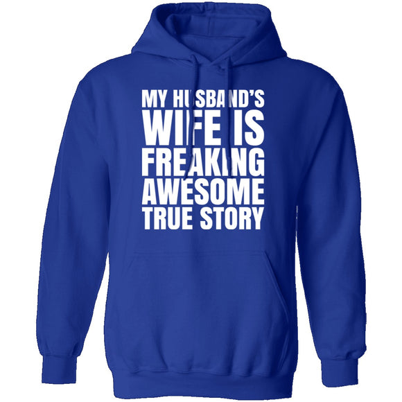 My Husband's Wife Is Awesome T-Shirt CustomCat