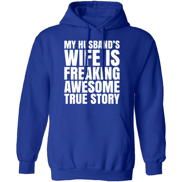 My Husband's Wife Is Awesome T-Shirt CustomCat