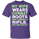 My Wife Wears Combat Boots T-Shirt CustomCat