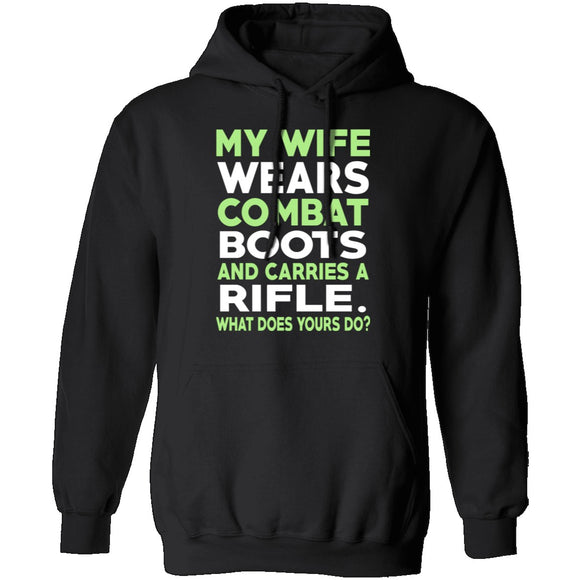 My Wife Wears Combat Boots T-Shirt CustomCat