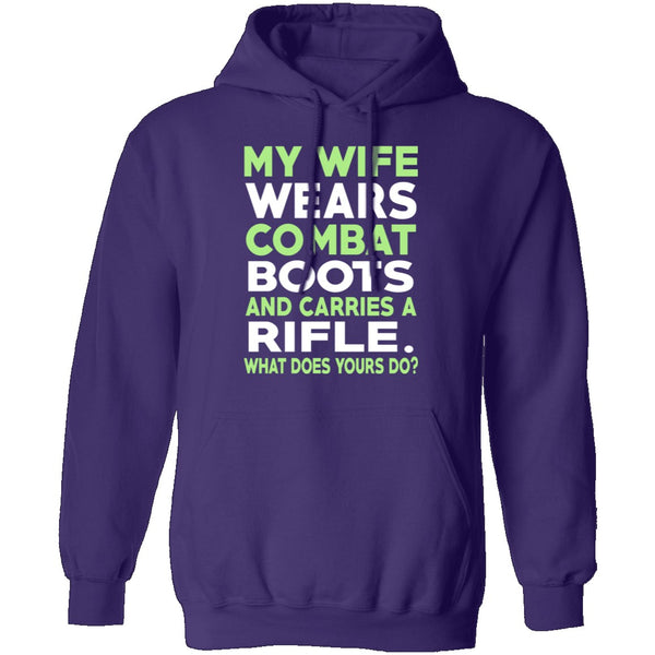 My Wife Wears Combat Boots T-Shirt CustomCat