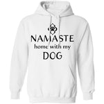 Namaste Home With My Dog T-Shirt CustomCat