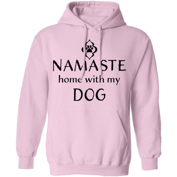 Namaste Home With My Dog T-Shirt CustomCat
