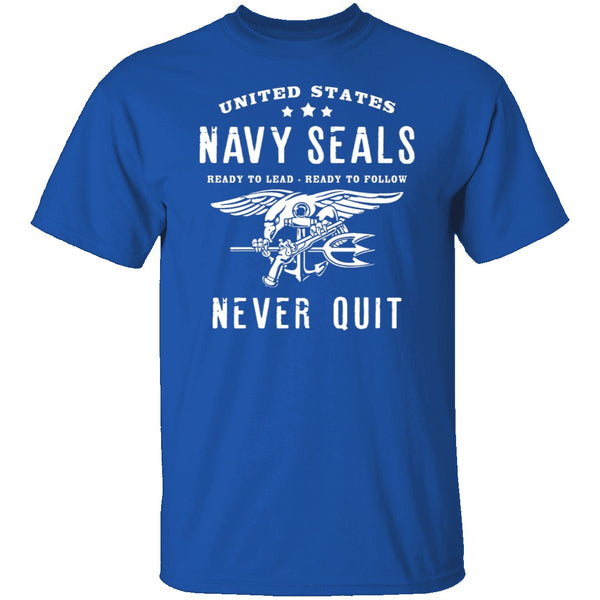 T-SHIRT NERA TAGLIA L NAVY SEALS US UNITED STATES NEVER QUIT MAGLIA MAGLIETTA XL - Foto 8