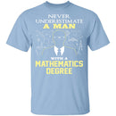 Never Underestimate A Man With A Mathematics Degree T-Shirt CustomCat