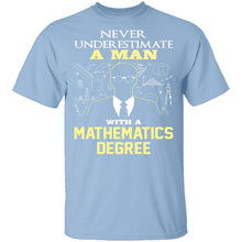 Never Underestimate A Man With A Mathematics Degree T-Shirt