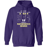 Never Underestimate A Man With A Mathematics Degree T-Shirt CustomCat