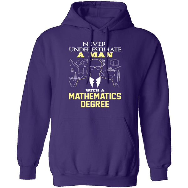 Never Underestimate A Man With A Mathematics Degree T-Shirt CustomCat