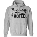 Nevertheless She Voted T-Shirt CustomCat