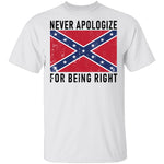 Nevr Apologize For Being Right T-Shirt CustomCat