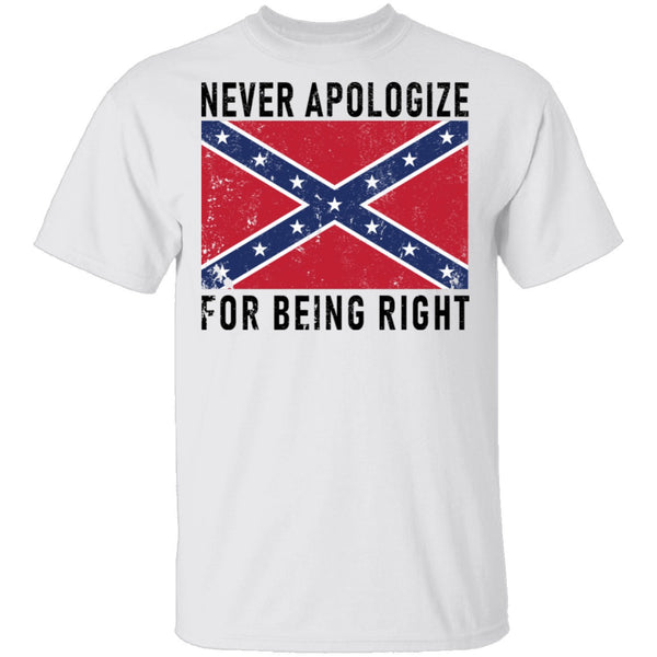 Nevr Apologize For Being Right T-Shirt CustomCat