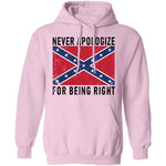 Nevr Apologize For Being Right T-Shirt CustomCat