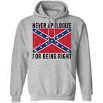 Nevr Apologize For Being Right T-Shirt CustomCat