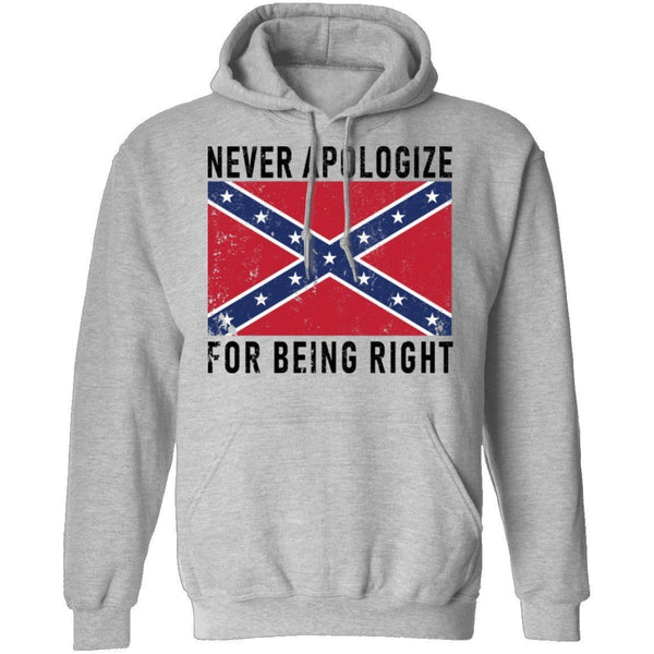 Nevr Apologize For Being Right T-Shirt CustomCat