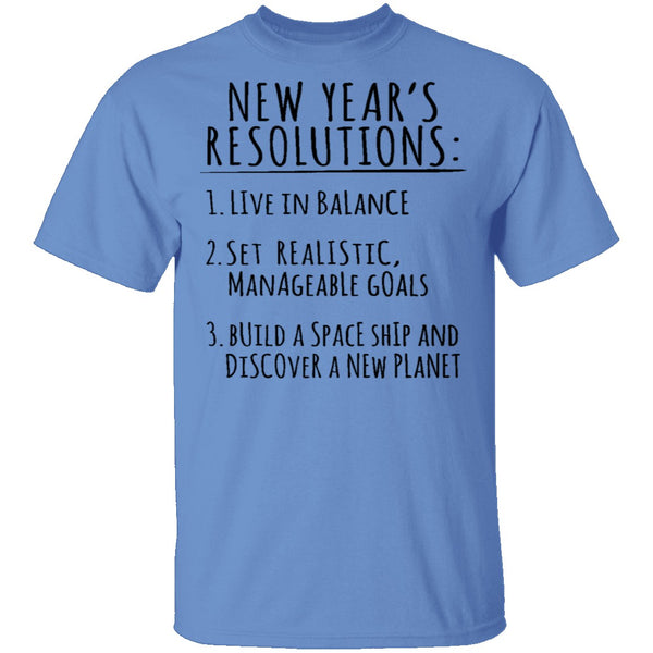 New Year's Resolutions T-Shirt CustomCat