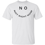No Not Right Now T-Shirt CustomCat