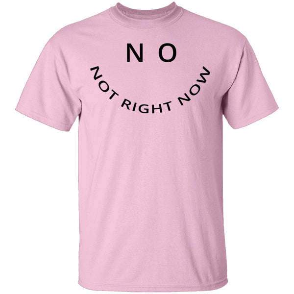 No Not Right Now T-Shirt CustomCat