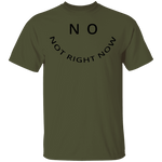 No Not Right Now T-Shirt CustomCat