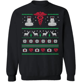 Nurse Ugly Christmas Sweater CustomCat