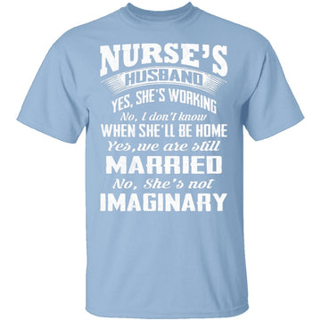 Nurse's Husband T-Shirt CustomCat