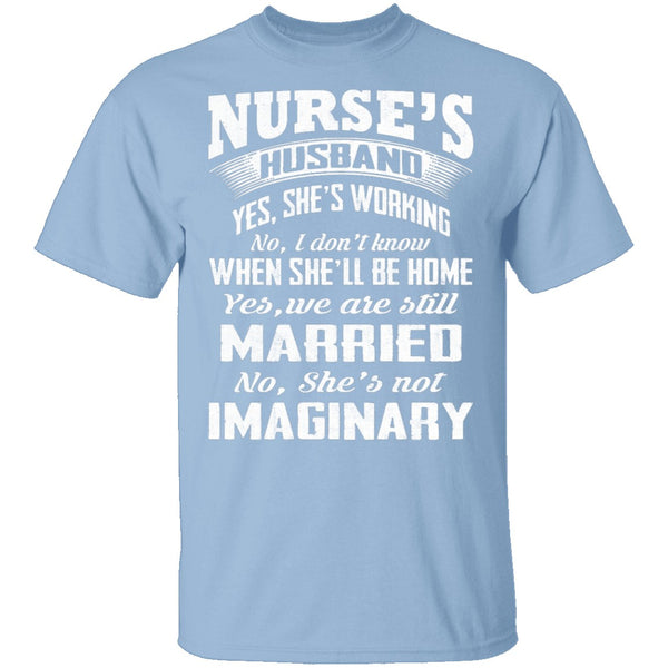 Nurse's Husband T-Shirt CustomCat