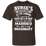 Nurse's Husband T-Shirt CustomCat