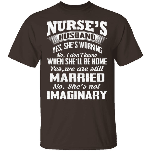Nurse's Husband T-Shirt CustomCat