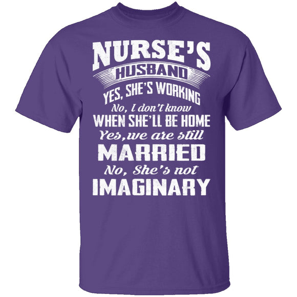 Nurse's Husband T-Shirt CustomCat