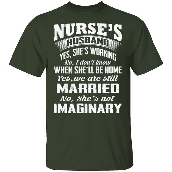 Nurse's Husband T-Shirt CustomCat