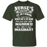 Nurse's Husband T-Shirt CustomCat