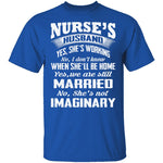 Nurse's Husband T-Shirt CustomCat
