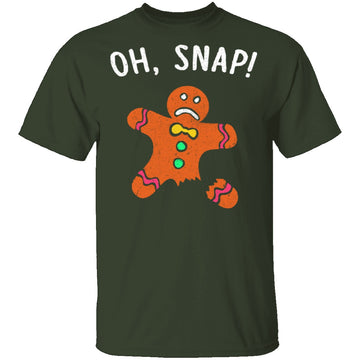 Oh Snap Gingerbread Man T-Shirt CustomCat
