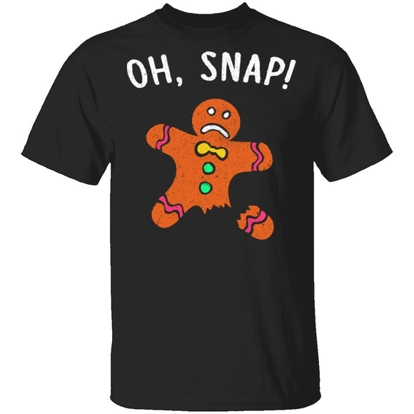 Oh Snap Gingerbread Man T-Shirt CustomCat