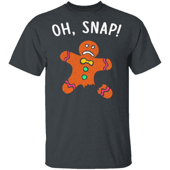 Oh Snap Gingerbread Man T-Shirt CustomCat