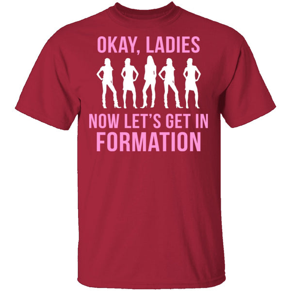 Okay, Ladies Now Lets Get In Formation T-Shirt CustomCat