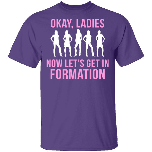 Okay, Ladies Now Lets Get In Formation T-Shirt CustomCat