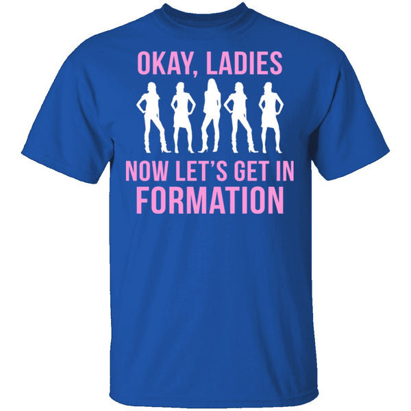 Okay, Ladies Now Lets Get In Formation T-Shirt CustomCat