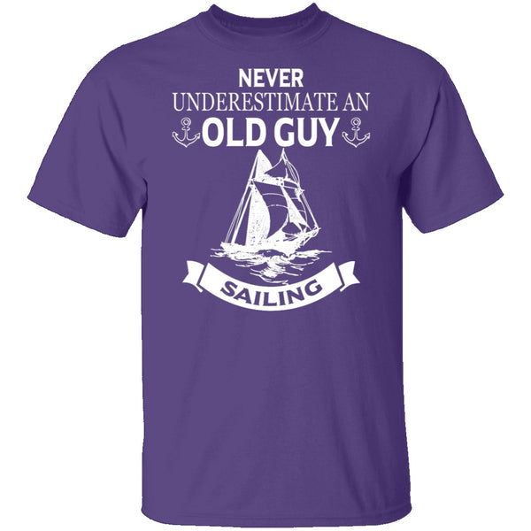 Old Guy Sailing T-Shirt CustomCat