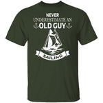 Old Guy Sailing T-Shirt CustomCat