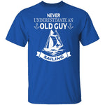 Old Guy Sailing T-Shirt CustomCat