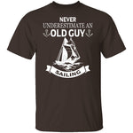 Old Guy Sailing T-Shirt CustomCat