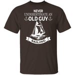 Old Guy Sailing T-Shirt CustomCat