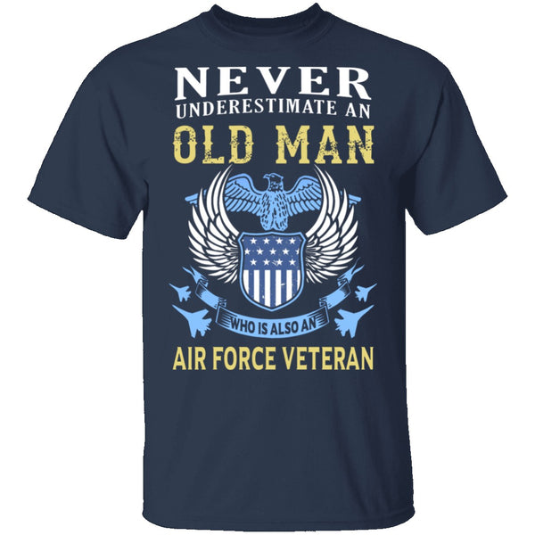 Old Man Veteran Air Force T-Shirt CustomCat