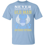 Old Man Veteran Air Force T-Shirt CustomCat