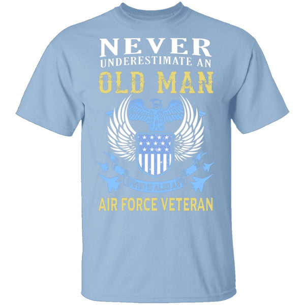 Old Man Veteran Air Force T-Shirt CustomCat