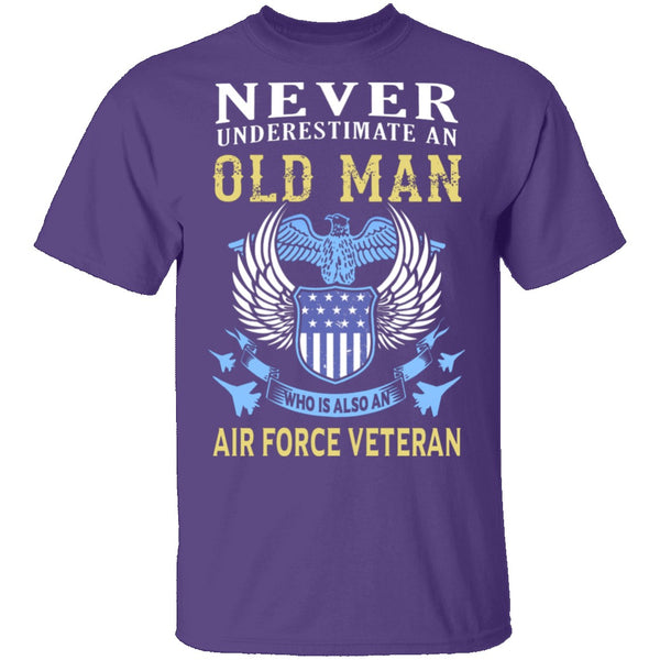 Old Man Veteran Air Force T-Shirt CustomCat