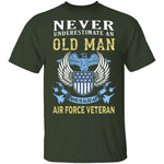 Old Man Veteran Air Force T-Shirt CustomCat