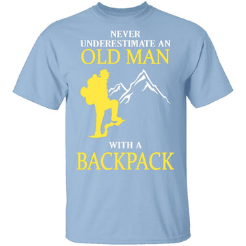 Old Man With A Backpack T-Shirt CustomCat