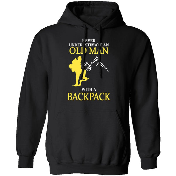 Old Man With A Backpack T-Shirt CustomCat